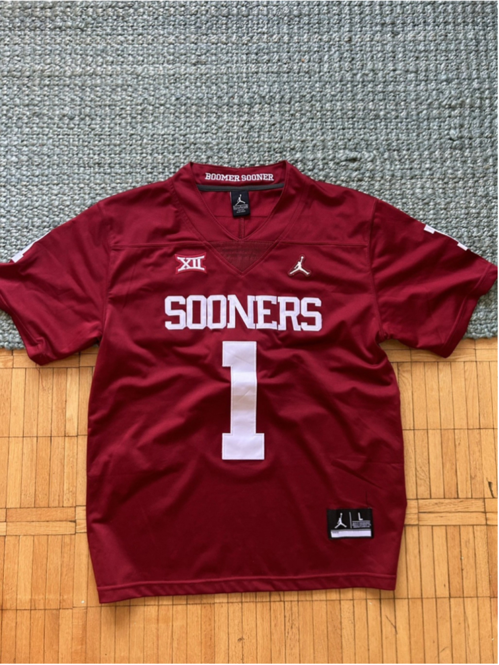 Jalen Hurts Oklahoma Sooners Jersey Mens Small L Eagles RARE Stitched Like New